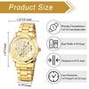 Octagonal automatic watch for business easy gear stainless gift for gold men, classic, style, luminous, steel, durable, anniversary, birthday,