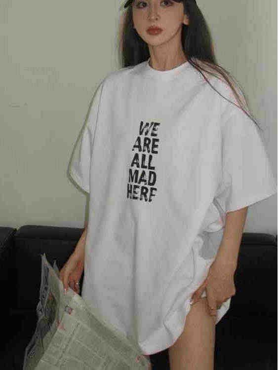 Plus Size Korean Style Loose Fit Summer T-Shirt for Women