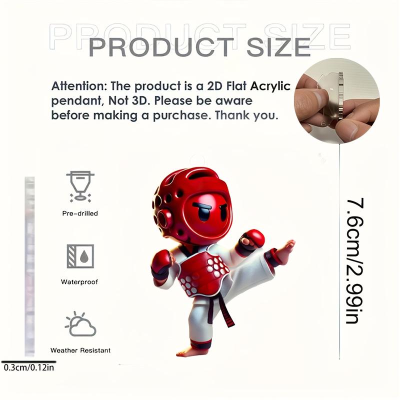 

Акриловая фигурка тхэквондо для подвешивания в машину Standard