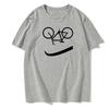 Bicycle Reverse Letter Funny Printing Men Women T Shirts Fashion Comfortable Top Regular Sleeve Short Sleeve Large Size Tshirts