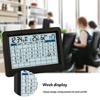 Indoor Climate Calendar Clock with Alarm Reminder, Large Digital Month Week Date Display, Wall Mount Format for Office Schedule Viewing