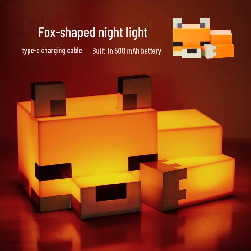 Minecraft Fox Color-Changing Night Light Torch - Toy & Birthday Gift