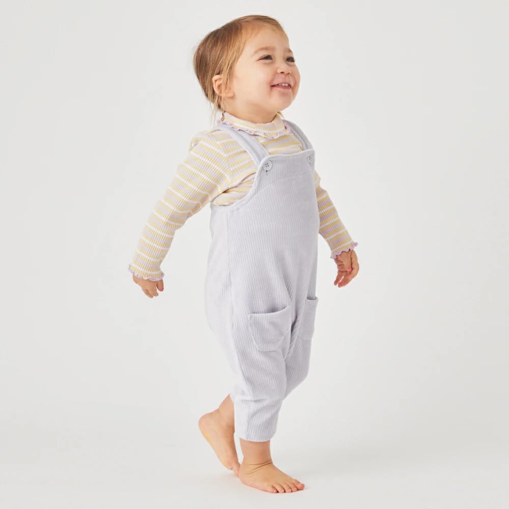 Overalls Baby Clothes Boys Girls Knit 90 Lavender Overalls Corduroy Style Autumn Clothes Winter Clothes Everyday Use Clothes Kids Clothes Ever Closet