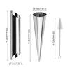 Taipintee 10-Piece Bread Baking Pan Set, Conical Cylinder/Round Tube Bidirectional, Stainless Steel, Silver