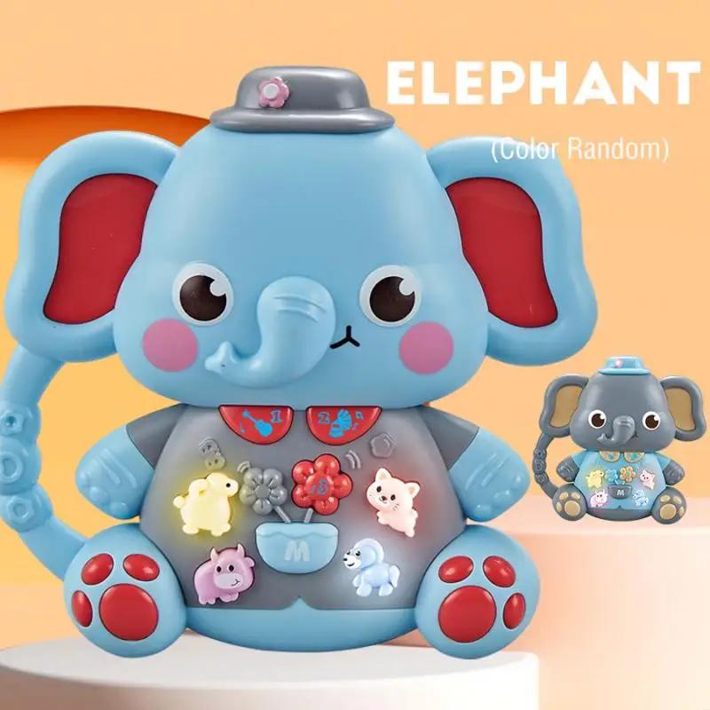 Electronic Koala Piano Finger Keyboard Elephant Cartoon Animal Lights Music Multi-Mode Sound Effect Kids Education Toys Gifts