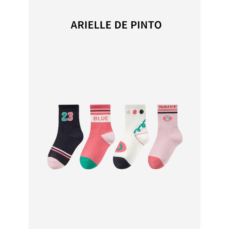 French Arielle De Pinto Children's Breathable New Boys' Student Socks Girls' Deodorant Tube Socks