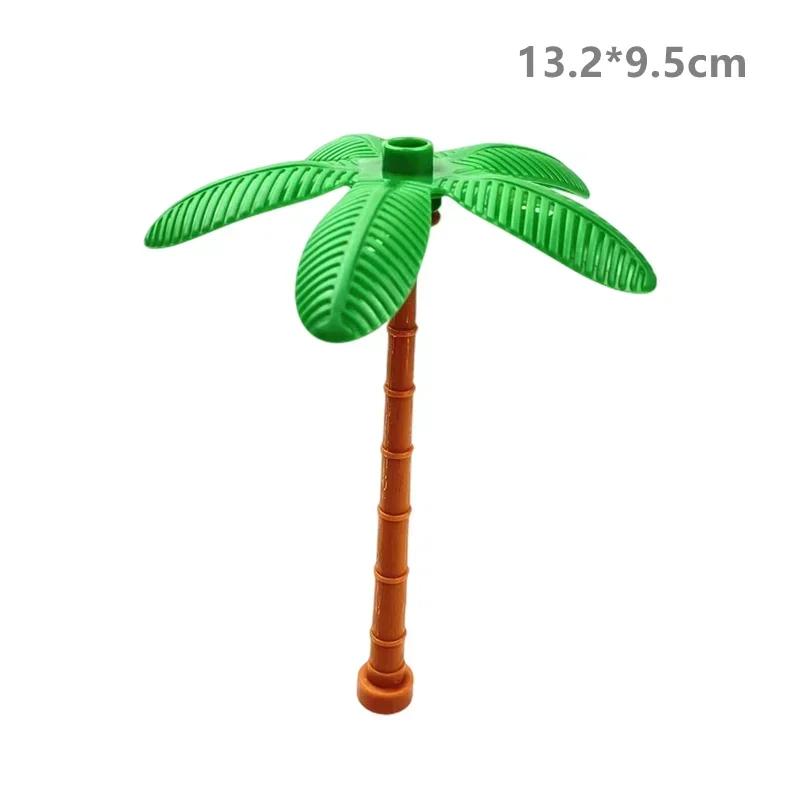 Große Bausteine Outdoor Wald Pflanzen Serie Blume Gras Baum Bauernhof Schmuck Zubehör Kompatible Szenen Spielzeug Kinder Bausteine