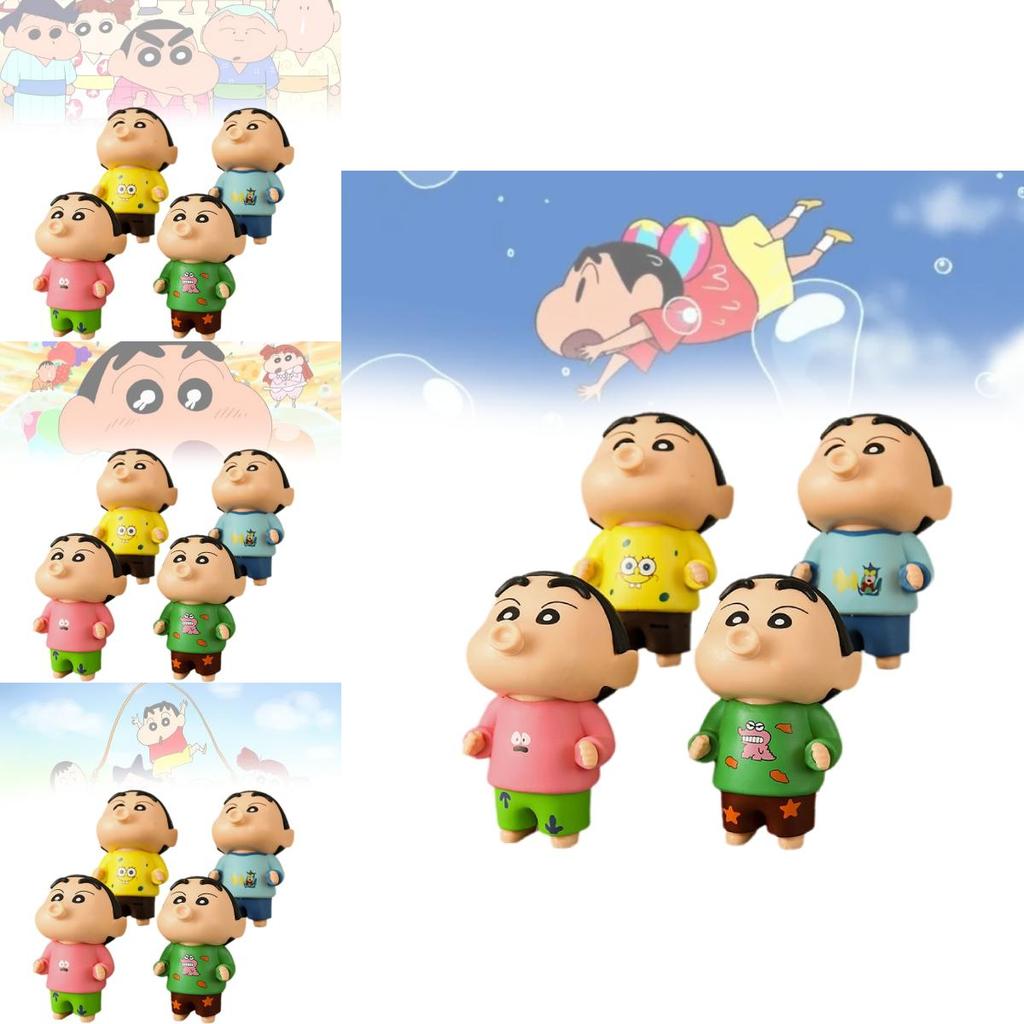Entzückende PVC Shin-chan Figur Sammlerstück Niedlicher Cartoon-Charakter Ausstellungsstück Set