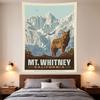 Mt Whitney California Coyote Mountain Retro Travel National Park Poster