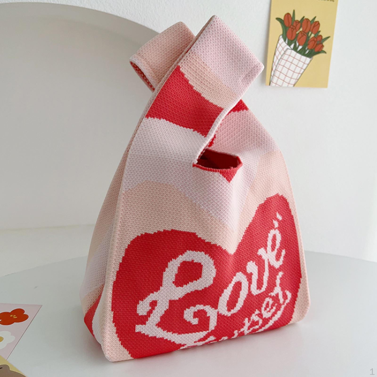 Шикарная вязаная сумка-тоут со стильными ручками - Элегантная сумка через плечо на каждый день розовый 649₽