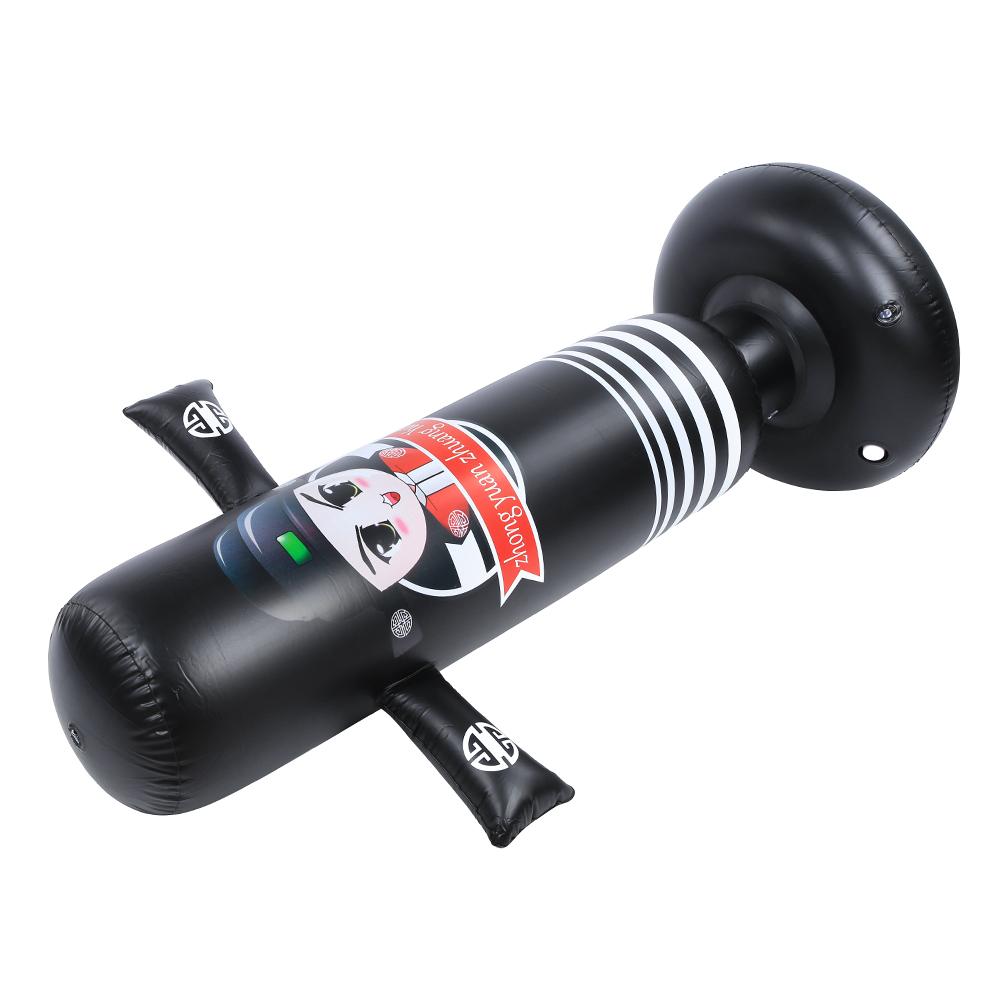 Nafukovací boxovací tréninkový boxovací pytel PVC Dospělý Uvolnění tlaku Příslušenství Černá 1,6 m