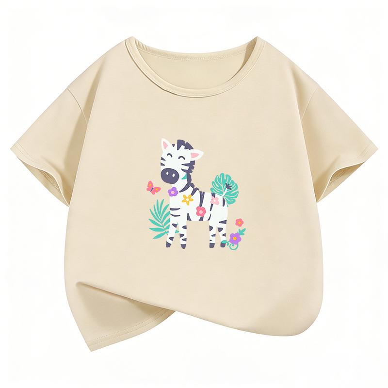 Summer Spring Colorful Cartoon Horse T Shirts Horse Funny Manga Kids Childrens Tshirt Boys Girls Casual Top Tee 110