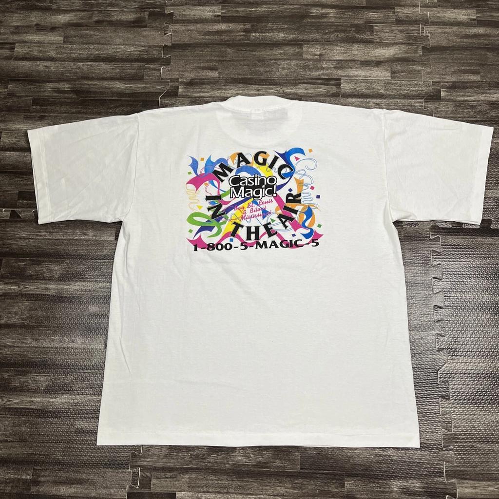 Vintage 90s Casino Magic! St. Louis Graphic Tshirt White XL Single Stitch