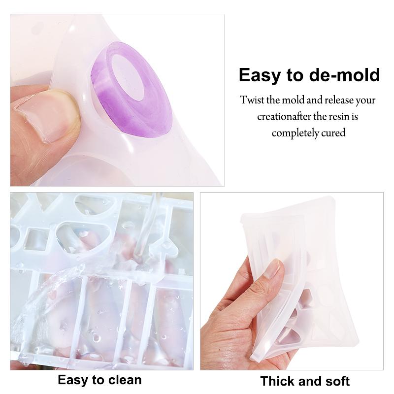 30 Stile Silikon Ohrring Anhänger Silikon Harz Formen Schmuckherstellung Gießform für DIY UV Harz Epoxid Anhänger Basteln Handgemacht