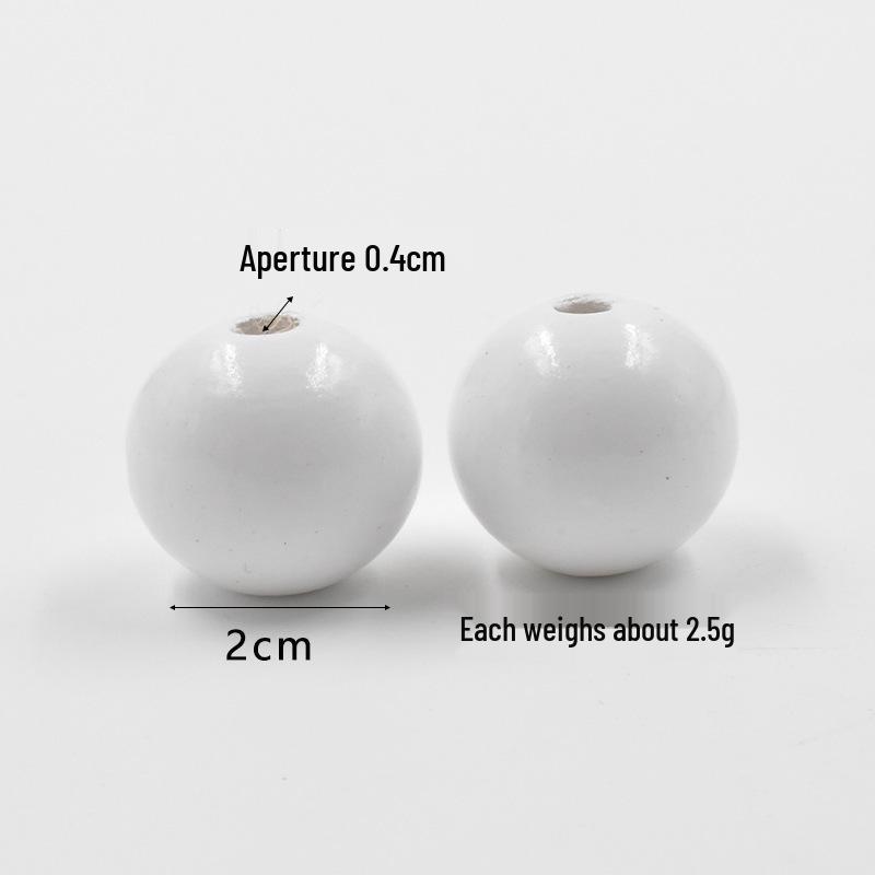 DIY Christmas 20MM Snowman Wooden Beads - White Head & Belly, Loose Handmade Accessories