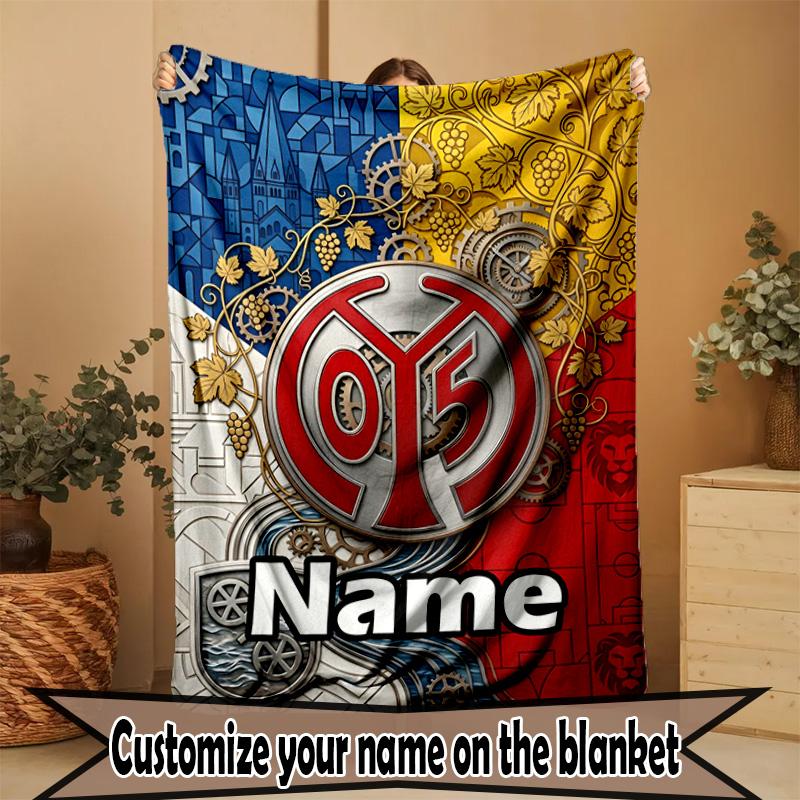 Custom Name Personalized 05 1FSV Mainz 05 Print Blanket, Home Decor, Bedroom, Sofa, Camping, Couch, Gifts for Birthday ChristmasEnthusiasts