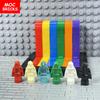 Set  MOC Bricks Mini Rainbow Background Wall Hood Statue Accessories Assembled Part Building Blocks Toys for Children