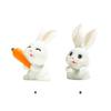 10Pcs Rabbit Garden Accessories DIY Landscape Ornaments for Easters Bunnies Decors Potted Plant Terrariums Miniatures