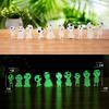 10Pcs Luminous Resin Ghost Figures Miniature Alien Decor for Aquarium DIY Terrarium Halloween Garden Micro Landscape Decorations