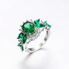 WOSIKATE Fashion Emerald Zirconia Wedding Ring For Women   CopperJewellery Engagement Gift Finger Ring