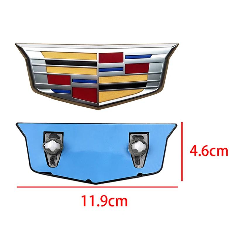 For Cadillac CT6 2025 Upgrade Front Grille Hood Logo 2PCS ABS Car Rear Trunk Door Emblem Sticker Styling Accessories CT6