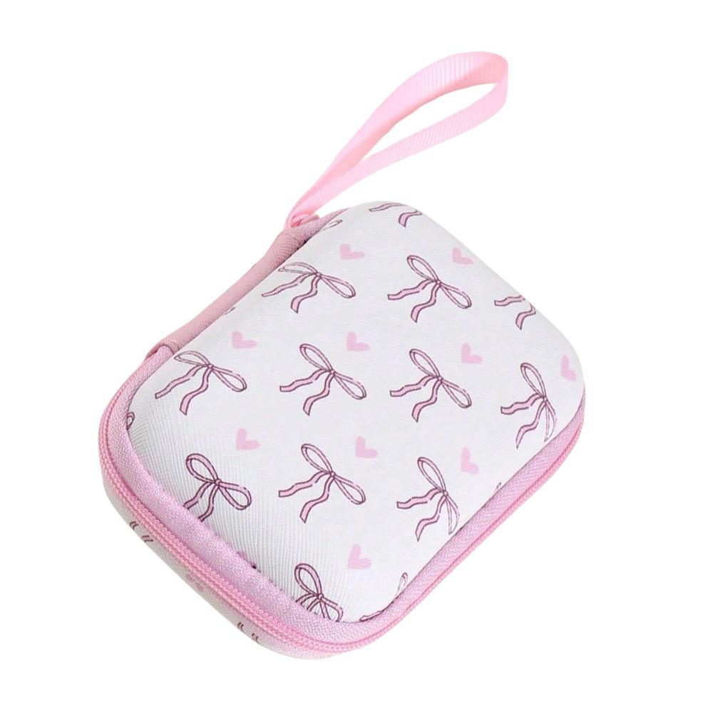 Color Printed EVA Storage Bag Square Shape Cartoon Print Data Cable Storage Protective Cover Anti-collision Headphone Bag