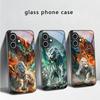 A huge dragon and tiger For iPhone 17 Air 16 E 15 Plus 14 Pro Max 13 12 mini 11 5 6 7 8 Plus XR XS Max SE Black Glass Phone Case