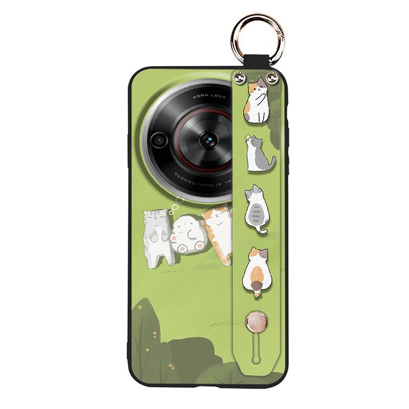 Tecknad Dammavvisande Mobilskal För ZTE Blade A75 5G/Nubia Focus 5G/Calf 5G Sött Skyddande Armband Tålig Silikonring