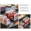7-Compartment Transparent Makeup Organizer for Eyeshadow Palette and Cosmetics, Vanity Table and Bathroom Countertop Storage Box