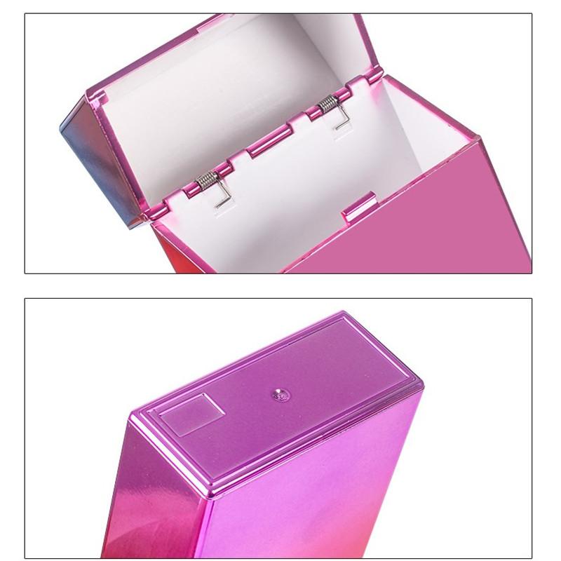Multifunctional Plastic Cigarette Case Men Flip Lid Cigarette Case Lighter Storage Box Colorful Cigarette Case Portable