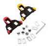 Road Bike Shoe Cleat Set - Available In Red and Yellow, 6-Degree Float