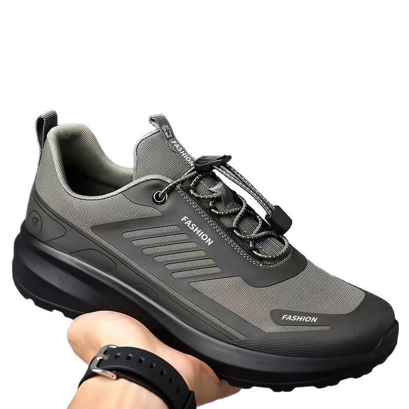 Men's Mesh Breathable Slip-Ons: Trendy, Thick-Soled, Non-Slip, and Wear-Resistant Casual Sports Shoes