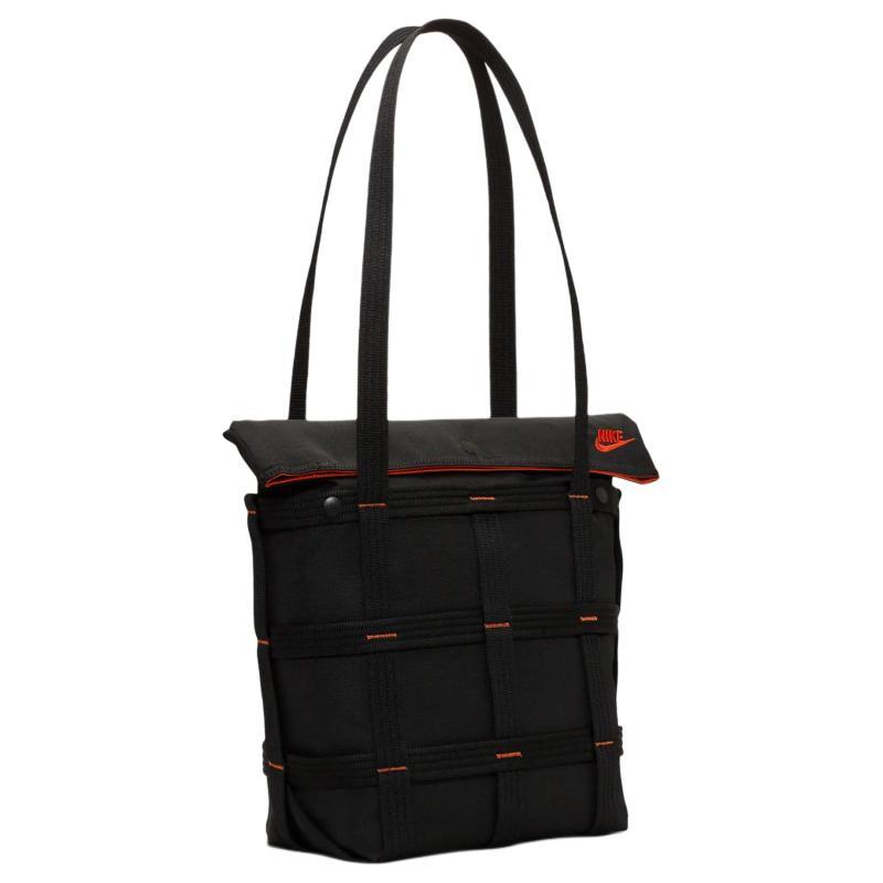 Nike Polyester Handbag, Shoulder Bag Regular Unisex Black & Orange Casual HF5303-010