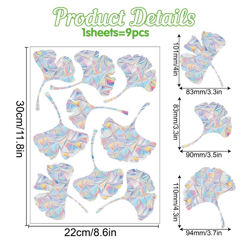 Christmas Windows Rainbow Prism Stickers Rainbow Film for Window Glass Clings Static Removable Suncatcher Decal Sticker
