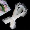 Elegant Kimono Collar Accessory Ruffled Lace Pearls Beaded Japanese Dress Core Collar Lining Kimono Belt for Womens Robe