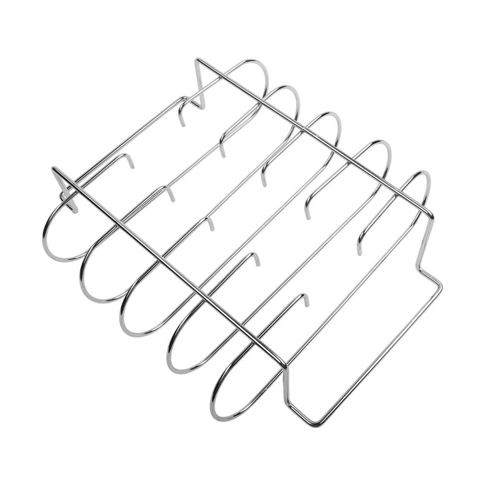 Non-Stick BBQ Rib Rack  Stand Stainless Steel Chicken Beef Ribs Grill Barbecue Steaks Rack  Camping