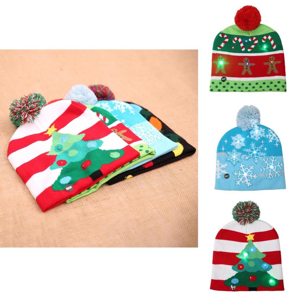Charming Knitted Led Christmas Hats For Adults And Children Perfect For Christmas Events