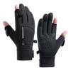 Men's Winter Cycling Gloves: Velvet Lined, Non-Slip, Waterproof, Touch Screen Compatible, Ideal for Outdoor Activities, Fishing, and Skiing.