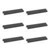 10 Pcs Finger  Pull Black Modern Aluminum Alloy 1mm Thick Concealed Tab Pull Handle for Cabinet 