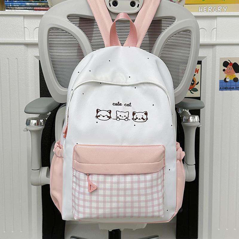 Schooltas Japanse ins Casual Geruite Schooltas Vrouwelijk Middelbare School Hoge School Student Veelzijdig Schattig College Rugzak Reisrugzak