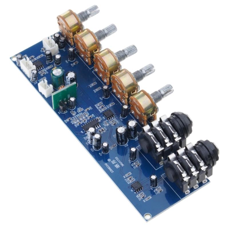 Placa de Reverb Digital Portátil com Chip PT2399 Pré-amplificador de Microfone Duplo para Karaokê e Apresentações ao Vivo