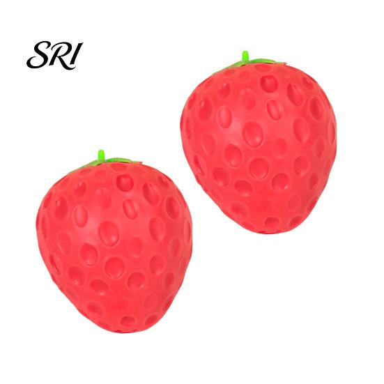 Strawberry Anti-stress Toy 1/2/3Pcs Simulated Squeeze Stress Relief Fake Fruit Fidget Anxiety Reduction Soft Stretchy Sensory Ball Relaxation