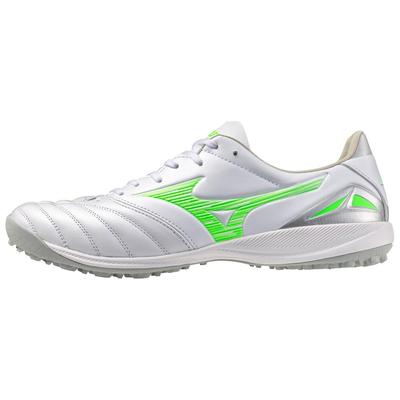 Chuteiras de Futebol Morelia Neo 4 Antiderrapantes Resistentes ao Desgaste Masculinas Branco Verde Mizuno P1GD2535-37