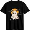 Cute Ghost Bats Moon Halloween T-shirt