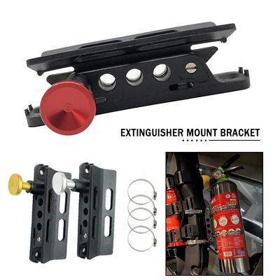 Support d'extincteur de voiture noir rouge réglable pour décoration de coffre de voiture, intérieur de voiture