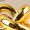 Wrapping Knots Artwork Gold-plated Geometry Knot Ornaments Desk Decoration Modern Geometric Resin Crafts Room Aesthetic Decor