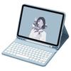 iPad Round Key Bluetooth Keyboard Leather Case with Pen Slot for Air/Pro/A16