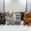 Cat Paper Holder Resin Cute Cat Design Wall Mount Tissue Dispenser For Bathroom Decor