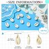 Airssory 100 Pcs Ocean Life Charms Natural Cowrie Shell Charms for Earring Bracelet Necklace Jewelry DIY Craft Making
