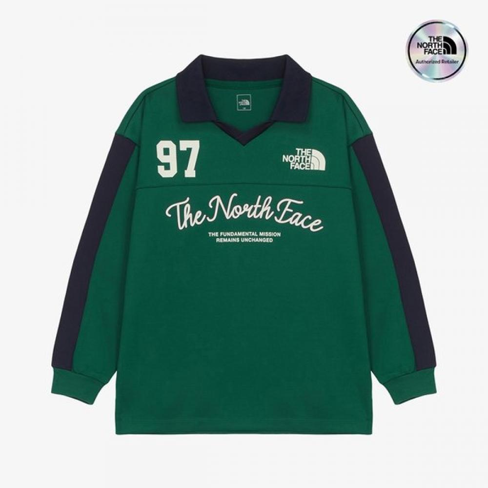 The North Face Kids Long Sleeve Tee Jungle Green Nt7tr53t JUNGLE GREEN/140